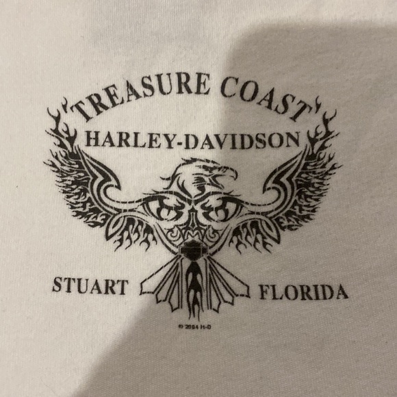 white Harley Davidson graphic tee - Picture 3 of 5